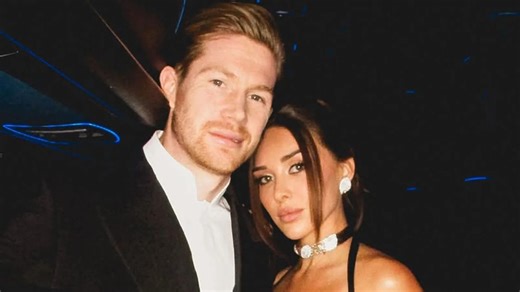 Kevin De Bruyne's wife Michele steals show in plunging dress at award bash