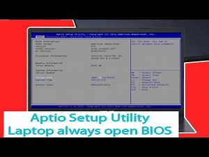 Aptio Setup Utility, Laptop always open BIOS, how to fix it