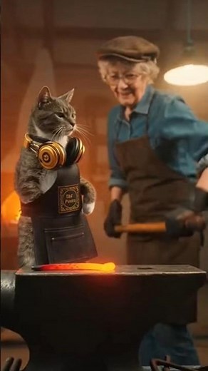 ​FORGED IN FIRE! 🔥 Granny & The Cat Are The Most CHAOTIC Blacksmiths You’ve Ever Seen!