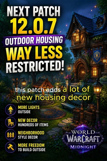WoW Midnight Housing Just Got More Freedom