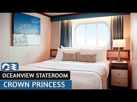 Crown Princess | Oceanview Stateroom | Full Walkthrough Tour & Review | 4K