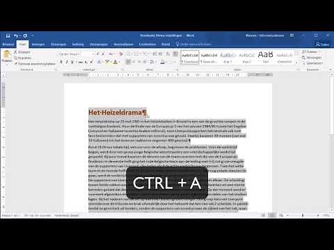 Alinea's opmaken in Word