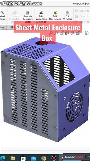 Modular Sheet Enclosure Box 🌟👍 | #solidworks | #autocad | #sheetmetal | #shorts