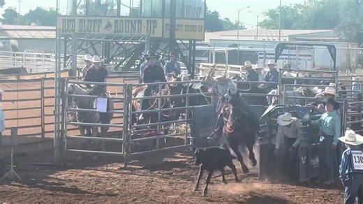 5th in the average in tie down and 2nd in the first round of team roping#hsrodeo@jacekelley1150 to the feet