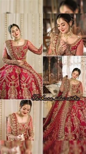 wedding Reception look💞❤️ stylish bridal#lahenga design new#bride#wedding# longdress