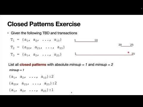 Frequent Pattern Mining: Closed and Max Patterns