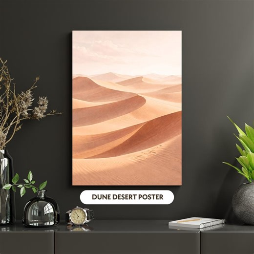 Desert Dunes Wall Art Printable, Minimal Desert Landscape Poster, Neutral Sand Dunes Art, Modern Boho Wall Decor, Digital Download - Etsy
