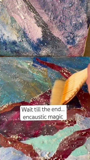 Encaustic art in motion #encausticart #abstractart #artprocess #textureart #modern-art #encaustic