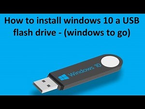 How to install windows 10 on a USB flash drive (windows to go) #windows10