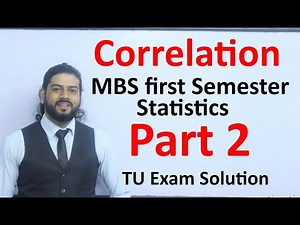 Correlation Part 2 Simple partial and Multiple Correlation MBS First Semester Statistics Solution