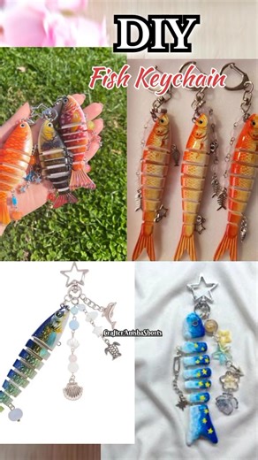 DIY fish key chain #shorts #fishkeychain#keychain #youtubeshorts #viral