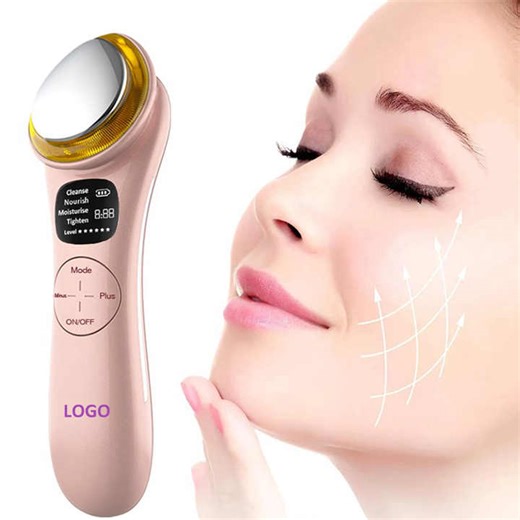 Handheld Ion Galvanic Beauty Device Microcurrent Face Lift Massager Facial Toning Ionic Machine Deep Cleaning