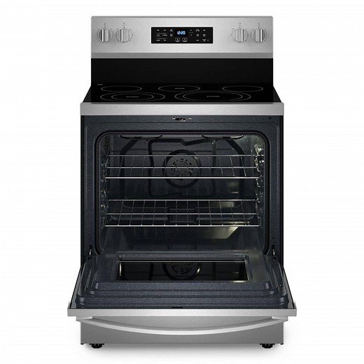 Reviews for Whirlpool 30 in. 5 Element Freestanding Electric Range in Fingerprint Resistant Stainless Steel with Air Cooking Technology | Pg 1 - The Home Depot