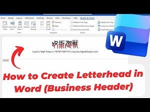 How to Create Letterhead in Word (Business Header)