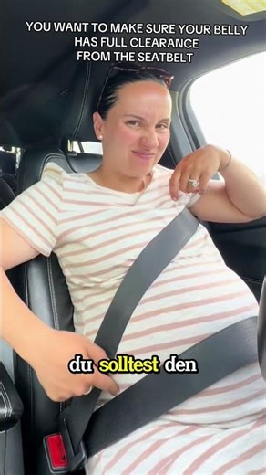 Pregnant in the car? This is how the seatbelt should be positioned.