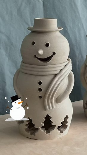🎥✨ Pottery magic in the studio! Watch me throw a jolly snowman on the wheel—and do the ultimate hat trick as I fold over that brim like a pro. ❄️🪄Check it out! 🎩 #Pottery #WheelThrowing #SnowmanSeason #FrostyTheSnowman | Proverbial Clay