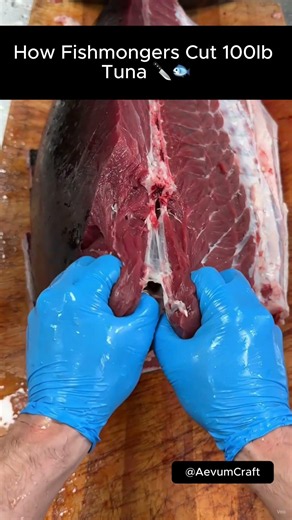 How Fishmongers Cut 100lb Tuna 🔪🐟