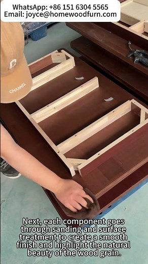 From Solid Wood to Finished Computer Desk | Factory Production Process