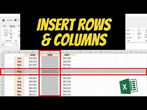 How To Insert Columns & Rows In Excel