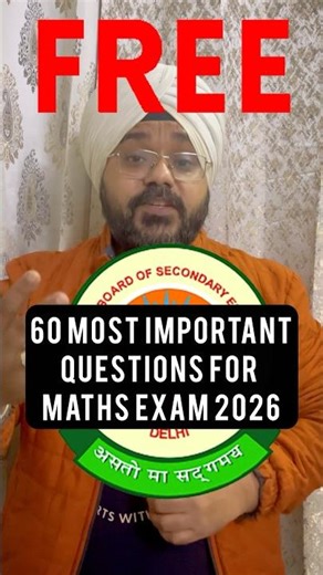 Maths Board Exam 2026 "Sure 60 Questions" Cbse Class 10🔥#shorts #class10 #mathexam #boards2026
