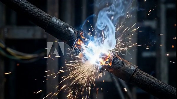 High voltage electric spark cable damage fire hazard electrical accident power line short circuit industrial danger smoke electric cable short circuit flying spark fire danger industrial accident