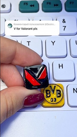 Printing V for Valorant Logo Then Drawing on my keyboard! ‪@valorant‬ #keyboard #logodrawing #diy #3d