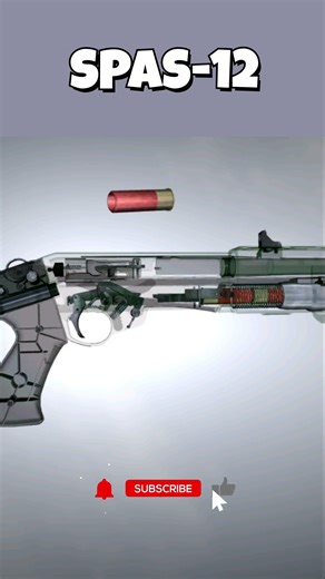 How Does the SPAS-12 Work? | 3D Gun Mechanism Animation #shotgun