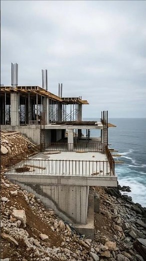 $10M Dream Home Built on a Cliff 🏠🌊 #shorts