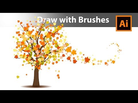How to draw an Autumn Tree with brushes in Adobe Illustrator