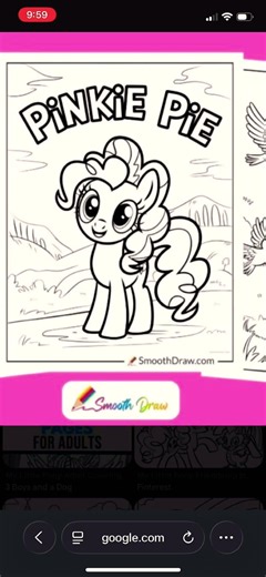 My Little Pony pinkie pie coloring page ￼