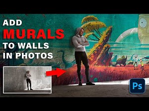 Photoshop Tutorial: The Fastest Way to Add MURALS onto Angled Walls in Photos.