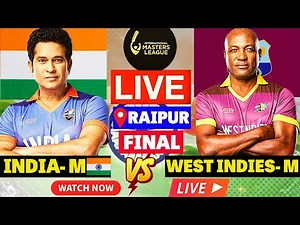 🔴LIVE : India Masters vs West Indies Masters Final Live | IND vs WI Hindi Commentary