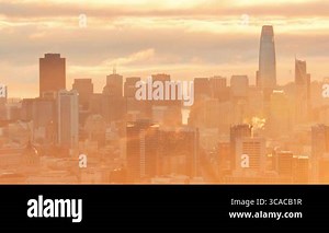 Aerial view of the downtown of San Francisco, USA. Skyline City At San Francisco. Megalopolis Downtown Cityscape. Business travel. Skyline City at San Francisco.
