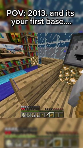 pov its 2013 and its your first base... #minecraft #minecraftsurvivalseriesepisode1