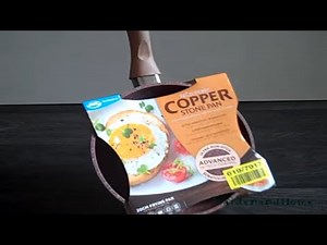 Non stick frying pan unboxing, review. Copper Stone Pan from JML.