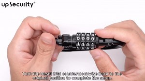 Carabiner Heavy Duty Combination Lock with 4.5 ft Retractable Cable, Locking Large Carabiner D Ring, for Motorcycle Helmet Lock, Chain Link, Hammock Hook, Outdoor Climbing Gear Anti Theft