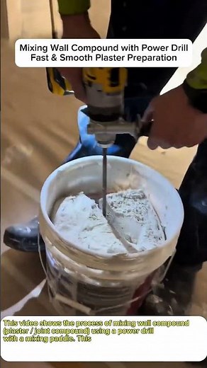 Mixing Wall Compound with Power Drill | Fast & Smooth Plaster Preparation