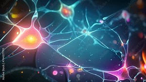 Neuron cells. 3D illustration. Neuron cells. Neuron cells. Neuron cells. Neuron cells, Background from nerve cells or neural networks with cell activity between each other, AI Generated