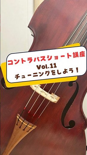 #11 コントラバスのチューニングをしてみよう【#コントラバス #初心者 #レクチャー動画 #チューニング #調弦】