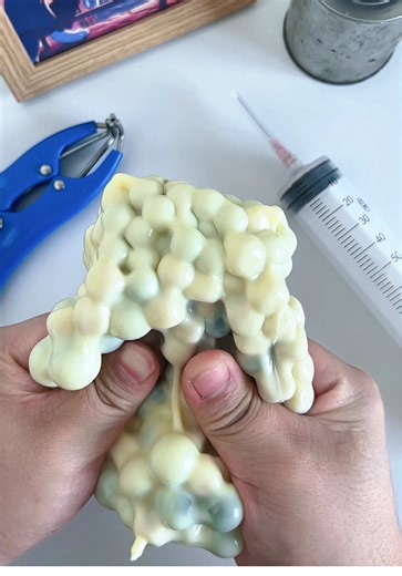 DIY cheese stress ball that’s better than the real thing! #stressball #stressrelief #diy #toys #asmr