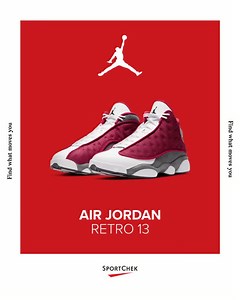 The Black Cat is back. Michael Jordan’s nickname was the muse behind the original Air Jordan 13. Fast-forward to now and this classic shoe has been revived with a fresh mix of colours and textures. Get the Air Jordan 13 Retro here: https://bit.ly/3gU1nzy. | Sport Chek