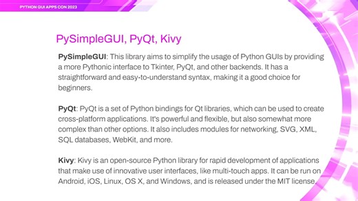 Python GUI Frameworks： DelphiFMX, DelphiVCL, PySimpleGUI, Tkinter, + more - Eli