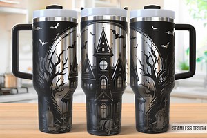 Haunted House Tumbler Laser Svg, Halloween 40oz Tumbler Full Wrap Laser Svg, Laser Engraved Svg,tumbler Laser File,laser Svg for Tumbler - Etsy