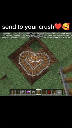 Minecraft rail heart ❤️ #shorts
