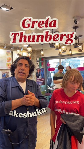 What an honour it was to welcome @greta thunberg to Shakeshuka. ❤️ A truly humble, brave, and quietly inspiring person who continues to make a global impact through her actions. Greta also surprised our guests downstairs during a charity event hosted by Interface in support of Palestine. Thank you for spending time with us, it was a privilege to have you. #gretathunberg #viral #freepalestine #fyp #foryou