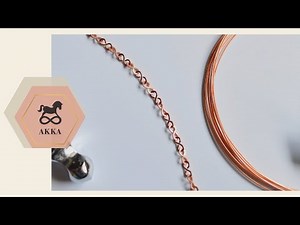 DIY Simple Copper Chain Tutorial/ Wire Wrapping Technique/ Beginner/ Stop Motion Video