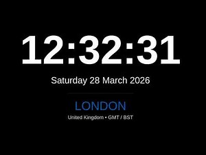🕒 LIVE: London Time (GMT) Clock | UK, Big Ben, City of London | 24/7 World Clock