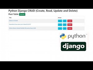 Python Django Simple CRUD (Create, Read, Update and Delete)