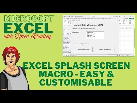 Excel Splash Screen Macro - Display on Opening a File