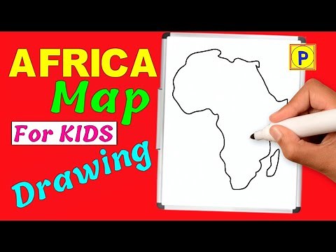 How to DRAW Africa Map | sketch map of africa | Africa Map Drawing | Africa continent map